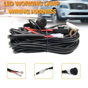 Fog Light Lamp Wiring Harness Socket Wire Connector With 40A Relay & ON/OFF Switch Kits for LED Work Lamp