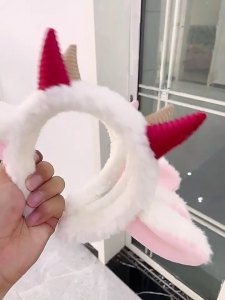 Plush Animal Ears Headband Cosplay Costume Hairhoop New Year Party Props Cartoon Headpiece Makeup Hairband Accessories