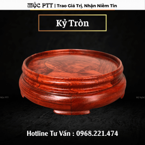 Kỷ Tròn  Đế Tượng  Đôn nhỏ gỗ Hương Ta Cao 6cm Mặt Từ 12 đến 30 cm  trang trí phòng khách  phòng làm việc  phòng thờ