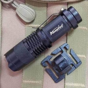 AloneFire LED Flashlight Swivel U Ring Clip Webbing Clamp Backpack Attach Strap Hang Camp Outdoor Hike Mountain Climb