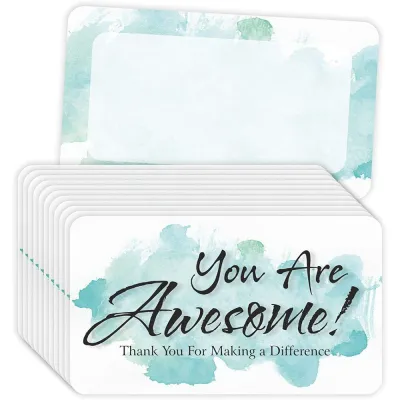 （beaty) 10-50pcs You Are Awesome Cards Postcards for Kids and Adults. Positive Affirmations Kindness Employee Appreciation Card Greeting Cards
