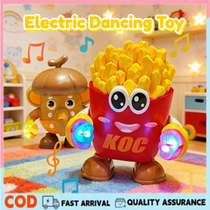 Kids French Fries Elephant Robot Dancing Toy with Light and Music Robot Educational Toys Mainan Baby