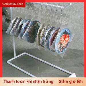 CS Tủ quần áo kim loại hiển thị chủ Móc khóa treo Clip nhựa đính Tabletop đồ trang sức chủ