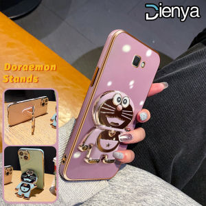 DIENYA Casing Ponsel untuk untuk Samsung J7 Prime 2 J7 Pro J7 2017 J7 2018 J2 Prime Case pelindung wadah Hp Telepon anti Phone Stands guncangan Cases lembut Gel silika Kesing lucu Casing kartun Doraemon Softcase