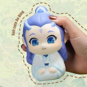 Kawaii Nezha Stress Relief Squishy Toy PU Slow Rising Squeeze Antistress Ball Cartoon Table Ornaments Squishy Stress Reliever Toys