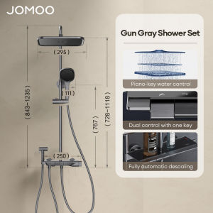 LED Shower System piano key 3-speed Shower Set LED HAND SHOWER
