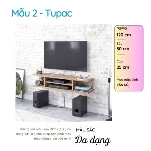 Kệ tivi treo tường phong cách hiện đại thương hiệu SMLIFE (nhiều mẫu có thể đổi size và màu sắc)