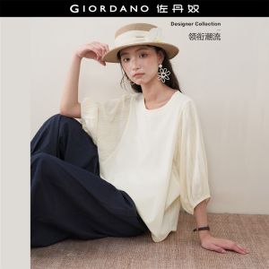 Giordano Women Women Stitched T-Shirt Free Shipping 18326214