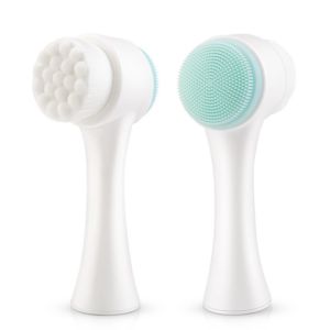 Portable Cleaning Exfoliating Blackhead 3D Double Side Silicone Limpiador Massage Face Cleanser Brush