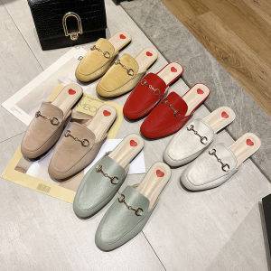 MANXIXI Brand Korean Version Style Slippers Fashion Classic Style Flat Mules Sandals For Women (Size 35-40)