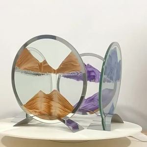 Desktop Decoration Accessories Desktop Home Decor Quicksand Painting Hourglass Decompression Ornament Ornaments Decor Show Piece For Home Decoration Desktop Decoration xin9