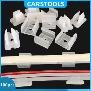 100pcs Klem Lampu Neon Flex 220v Plastik Klem Lampu Strip Led 12mm