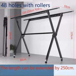 Woodify Original Aviation aluminum does not deform fade or rust Elegant Foldable and Movable Laundry Drying Rack for Indoor and Outdoor