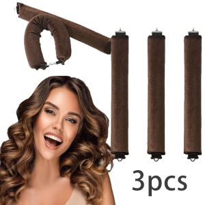 3pcs Hair Rollers Set Heatless Curling Rod Headband Satin Hair Curlers For Heatless Curls