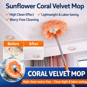 2M Extendable Sunflower Mop /Lantai Serbaguna Mop/ Ceiling Dusting Wipe/ Microfiber Head Ceiling Fan Duster Mop for Cleaning Ceilings