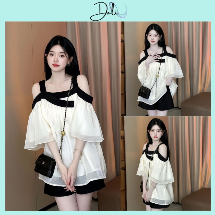 Váy Xanh 2 Dây Trê Vai Thiết Kế Cao Cấp V3003 - Xuân Quỳnh Luxury