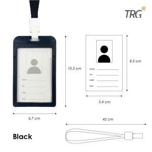 TRG Name Tag Portrait ID Card Clear Lanyard Transparan IC-013 - Tanda Pengenal Nama Plastik TRG