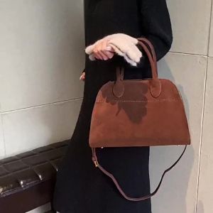 AE Vintage large-capacity handbag 2025 New versatile light luxury r.ow Matte Finish Commuting Womens Shoulder Tote Bag