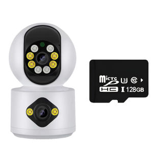 Guoan  4MP 2K HD CCTV Camera【2Camera 2Ways】 Night Vision Monitor Indoor ip Camera  Intelligent Tracking Voice Intercom Mobile Phone Remote Control
