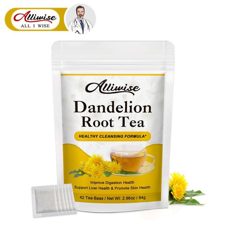 Alliwise Organic Dandelion Root Tea Strong Liver Health Support Anti ...