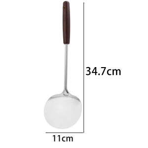 Stainless Steel Spatula Heat Resistant Wooden Handle Nonstick Curved Spatula Kitchen Cooking Utensils Cookware