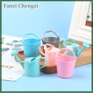 Fanzi 1Set Dollhouse Miniature Bucket Watering Can Plant Watering Garden Tool Decor