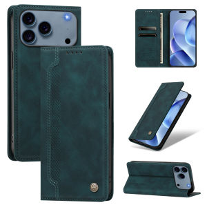 Vintage Magnetic Flip Wallet Phone Case For iPhone 18 Pro Max 17 air 16 plus 15 14 Premium PU Leather Multi Card Slots Kickstand Cover Shockproof Business Protective Casing