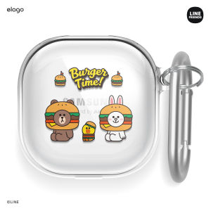 elago l LINE FRIENDS Burger Time Galaxy Buds EF / 2Pro / Pro / Buds2 Case (elago X LINE ลิขสิทธิ์แท้)