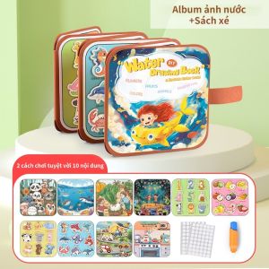 Đồ Chơi Sách Vẽ Tranh Bằng Nước Cho Bé Bút Ma Thuật Sách Có Thể Tháo Ra Và Dán Lại 10 Chủ Đề Sử Dụng Nhiều Lần-đồ Chơi Sách Giáo Dục Sớm