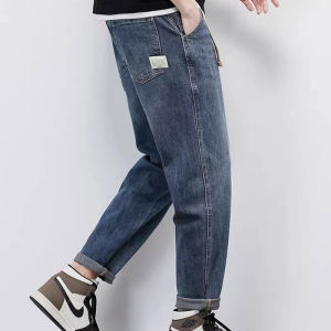 MOLAN Nam Chất Lượng Cao Của Quần Jean Giản Dị Comfort Thời Trang Ống Đứng Dáng Rộng Chân Cao Xu Hướng Đường Phố Quần Ống Rộng