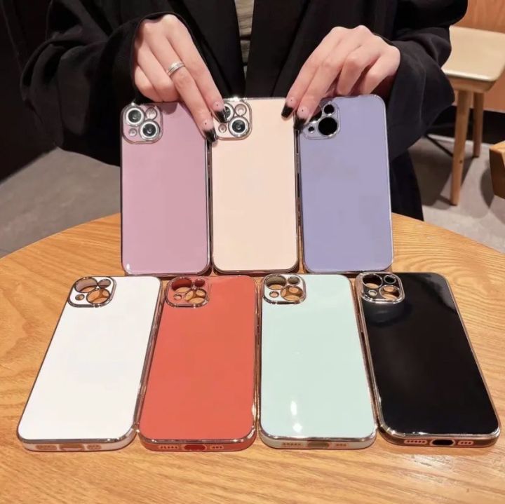 เคส TPUสีขอบทอง Realme60 RealmeC61 RealmeC63 RealmeC53 RealmeC30 RealmeC33 RealmeC21 RealmeC21Y RealmeC15 Smart5 Smart6 Smart6HD Smart8 Smart7 Hot20i Hot30i Hot30