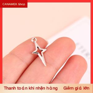 CS 40pcs 23x10mm cổ bạc màu openwork Sao quyến rũ đối với trang sức làm phụ kiện tự làm