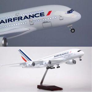 2025 โมเดลแอร์ฟรานซ์ขนาดใหญ่พิเศษ  46cm  แอร์บัส A380 Air France  ของสะสมโมเดลเครื่องบิน
