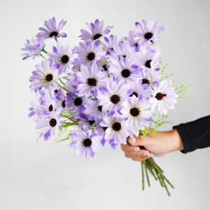 Bunga Aster Cemara Panjang Artificial Flowers Daisy Chamomile Krisan Besar 7cm Premium Tanaman Hias Bouquet Buatan Bunga Dekorasi Pernikahan DIY Karangan Bunga Rumah Ruang Tamu Import Berkualitas