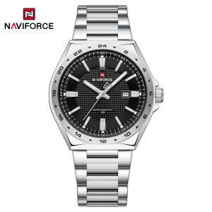 Naviforce Ban Đầu Đồng hồ thạch anh Cho Nam Giới thép không gỉ có lịch Dây Đeo Kim dạ quang Vòng Trường Hợp Không Thấm Nước 30M nam thường ngày đồng hồ thời trang Nf9266