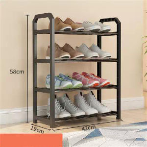 LiGou Shoe Rack Stainless Steel Stackable Shoes Organizer Storage