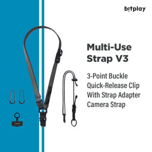 Bitplay Multi-Use Adventure Strap V3 Adjustable Universal Mobile Phone Case Lanyard Rope/Camera Strap With Anti-lost Quick-Release Metal Hardware Clip (Strap Adapter Included)