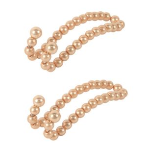 RUO R 2Pcs Rear Bearing Car Rear Seat Hooks Strong Storage Hanging Car Seat Headrest Hooks Creative Cute Pearl Hanger Auto Hook Car Accessories