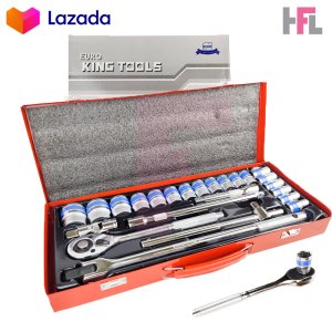EURO KING TOOLS บล็อกชุด 24 ตัวชุด ชุดบล็อก ขนาด 1/2 รุ่น KT-24 💥 ส่งเร็ว ตรงปก 💯🔥🏆