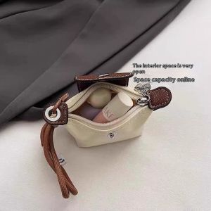 VINTLOOK Cute Mini Nylon Coin Purse with Keychain for Women Portable Wallet for Cards and Earphones