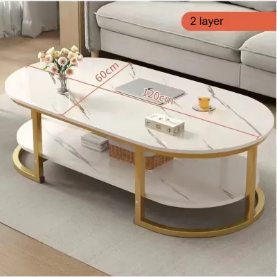 The central table in the living room an oval coffee table a modern and minimalist style table