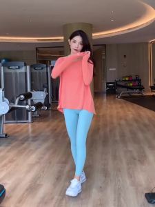 2025 Áo Thể Thao Xẻ Tà Sau Lưng Gợi Cảm Mẫu Mới Áo Chạy Bộ Dáng Gầy Dáng Rộng Cho Nữ Tập Yoga Thu Đông Dài Tay