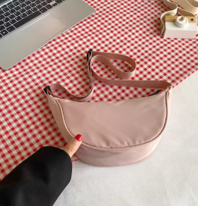 Crossbody Bag Dumpling Shoulder Bag Sling Bag Solid Color Shoulder Bag Casual Nylon Underarm Bag