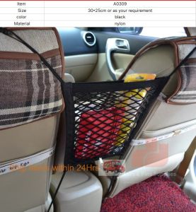 Stretchable Nylon Mesh Net Dog Car Seat Storage Bag Auto Divider Elastic Universal Pocket Organizer