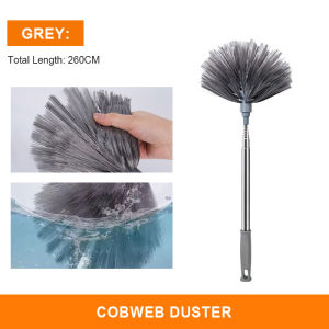 High Ceiling Spider Web Dust Cleaner 260cm Retractable Long Handle Ceiling Duster For Cleaning The House