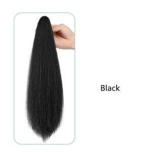 Long Straight Ponytail with Clip  Women Wig  Hair Extensions  Smooth and natural