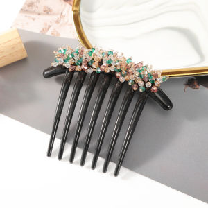 F4 Sirkam Sanggul Permata 10.3cm Aksesoris Rambut Wanita Impor Rhinestone French Twist Comb CRP002