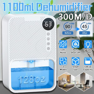 36W Dehumidifier Tangki Air Dryer 1000ml Mini Purifier Serap Air Penyerap Kelembaban Udara Dehumidifier Kamar Serap Air Anti Lembab Dryer Absorber Dehumidifier Rumah Tangga Kantor Ukuran Kecil