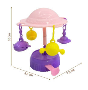 3Pcs Mini Amusement Park Toy Kids Hand Push Gear Carousel Ferris Wheel Space Walk Gift