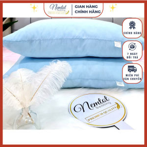 🔥GIÁ SỐC🔥Gối Lông Vũ (Tơ Tằm) Khách Sạn Cao Cấp Cho Người Lớn Nằm Mềm Mịn Thoáng Mát_Nemtot Bedding